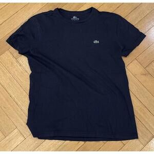 Lacoste Men's Navy Blue Pima Cotton T-Shirt - Small